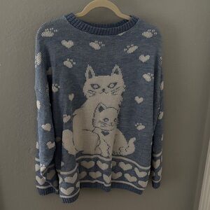 Blue Cat Sweater